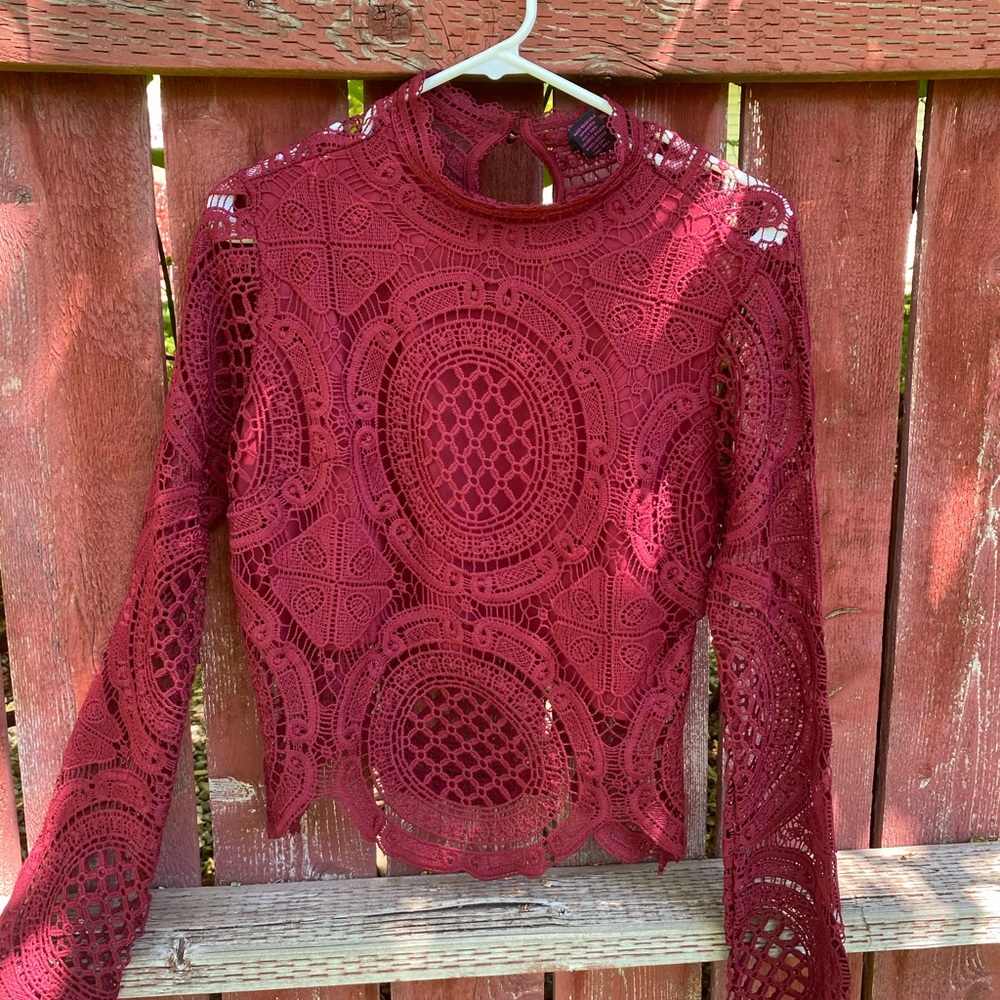 high neck blouse